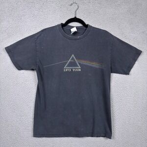 VTG Pink Floyd Tshirt Mens M Dark Side of the Moon 1973 Tour Y2K Print Faded